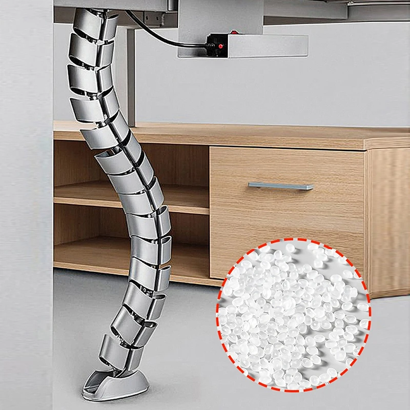 Organizzazione del cavo del serpente del punto di lavoro del rivestimento del cavo del nucleo del filo da 78 cm sotto il canale di protezione del cavo della scrivania