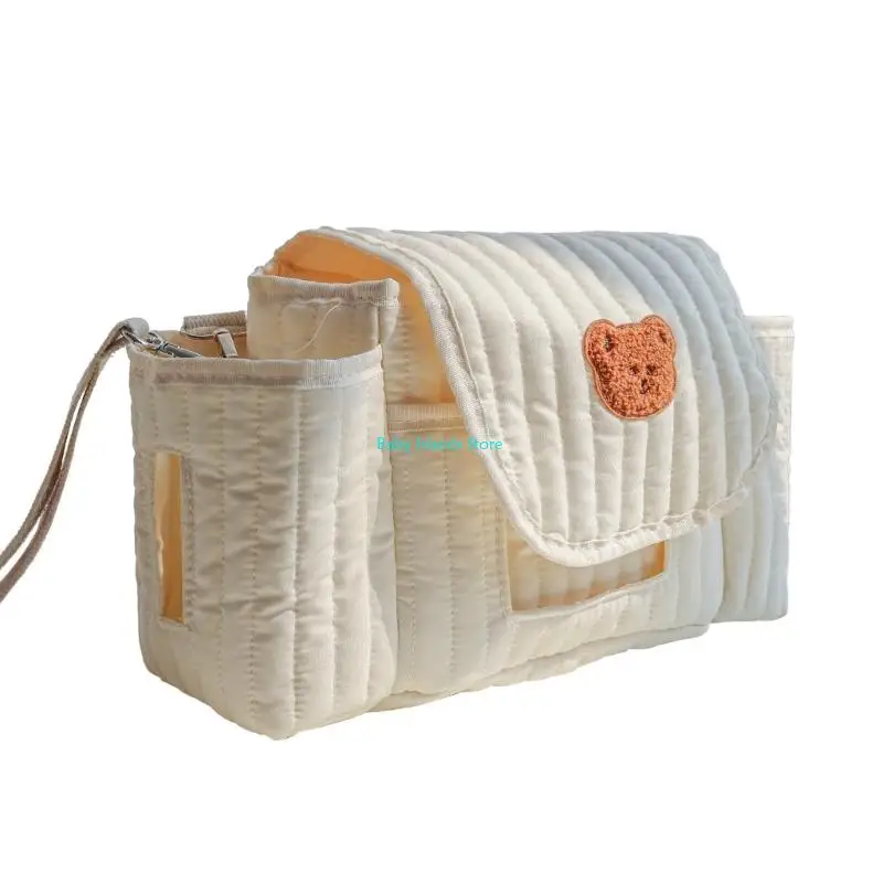 

K92D Strollers Hanging Bag Spacious Storage Compartments for Diapers and Accessories