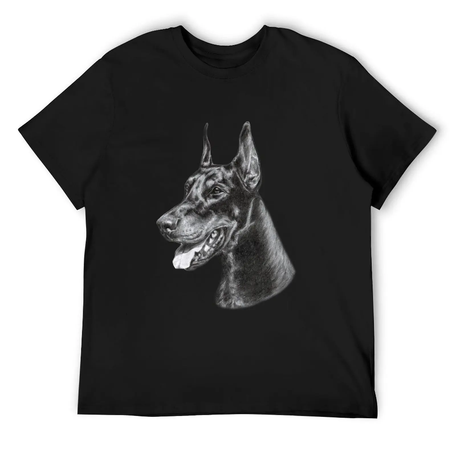 Doberman T-Shirt customs blacks quick drying man clothes mens clothing