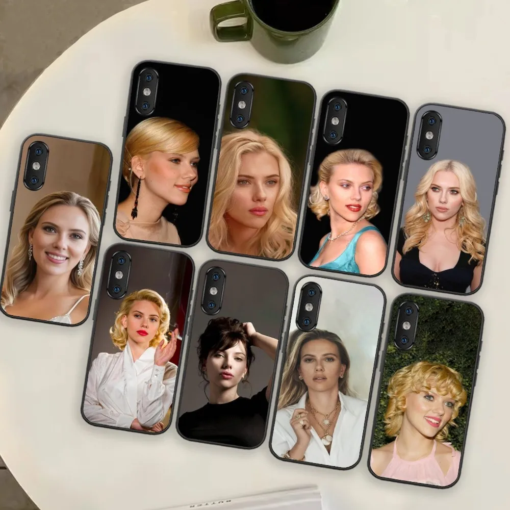 S-Scarlett Johansson Phone Case For Xiaomi Redmi K40 pro 12S ULTRA pro 5G black cover