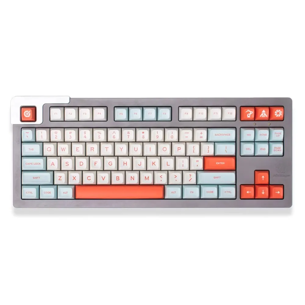 GMK Aifei Salmon 170 Keycap SA Profile Keycaps PBT Double Shot Key Caps Set ISO Enter 7U Spacebar for Custom Mechanical Keyboard