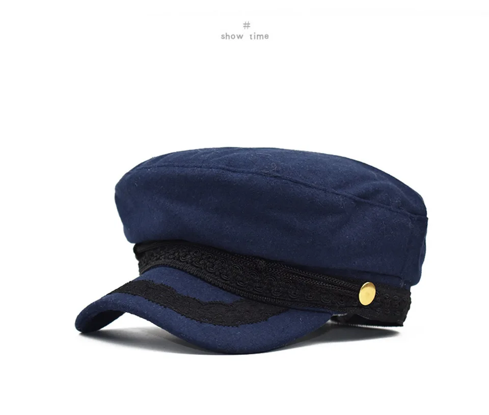 Winter Hats For Women Winter Cap Wool Hat Female Button Baseball Cap Sun Visor Hat Gorras Casquette Black Fall Boina Bone