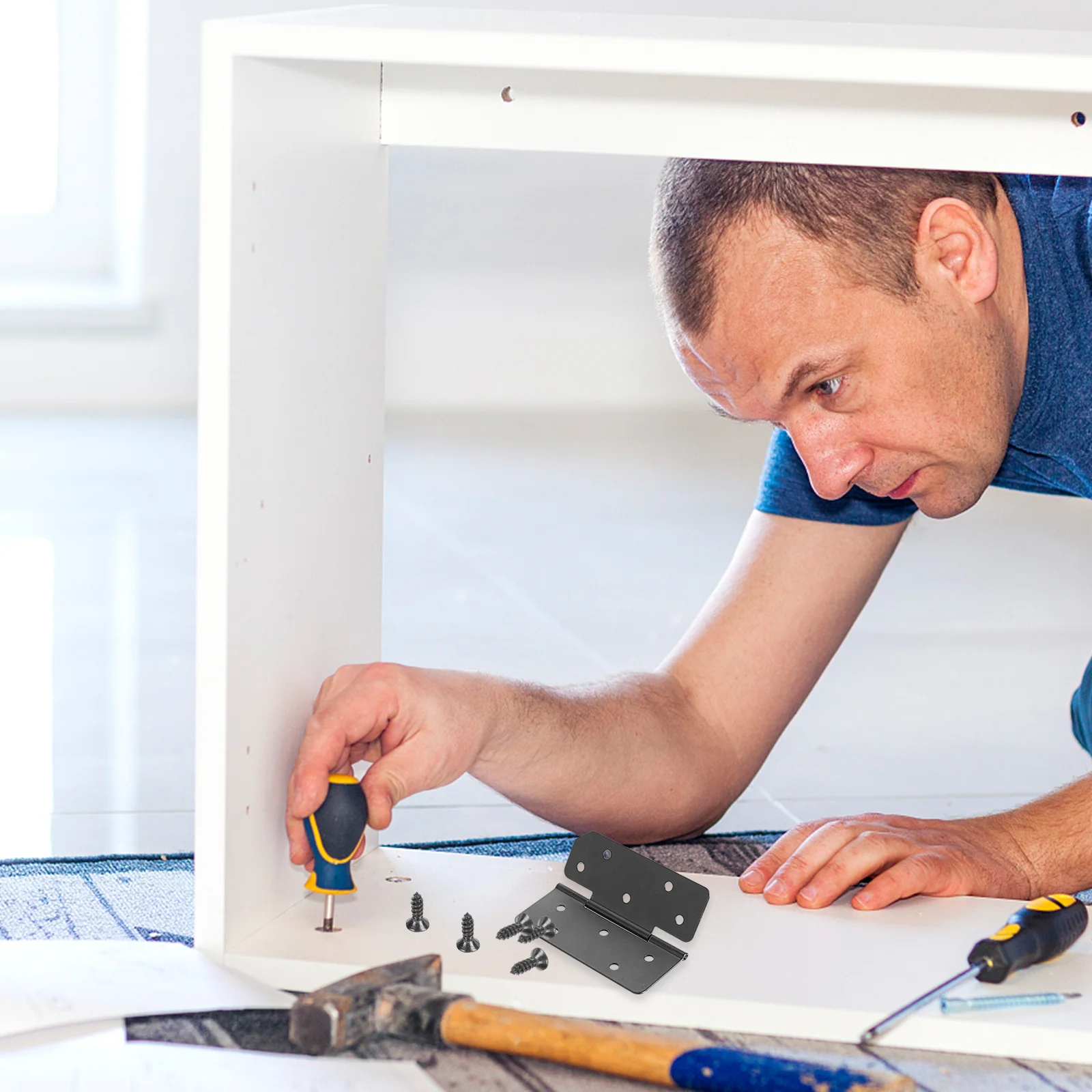 

8pcs Folding Support Hinges Iron Material Durable Brake Function Automatic Lock For Furniture Table Chair Coffee Table Legs Iron