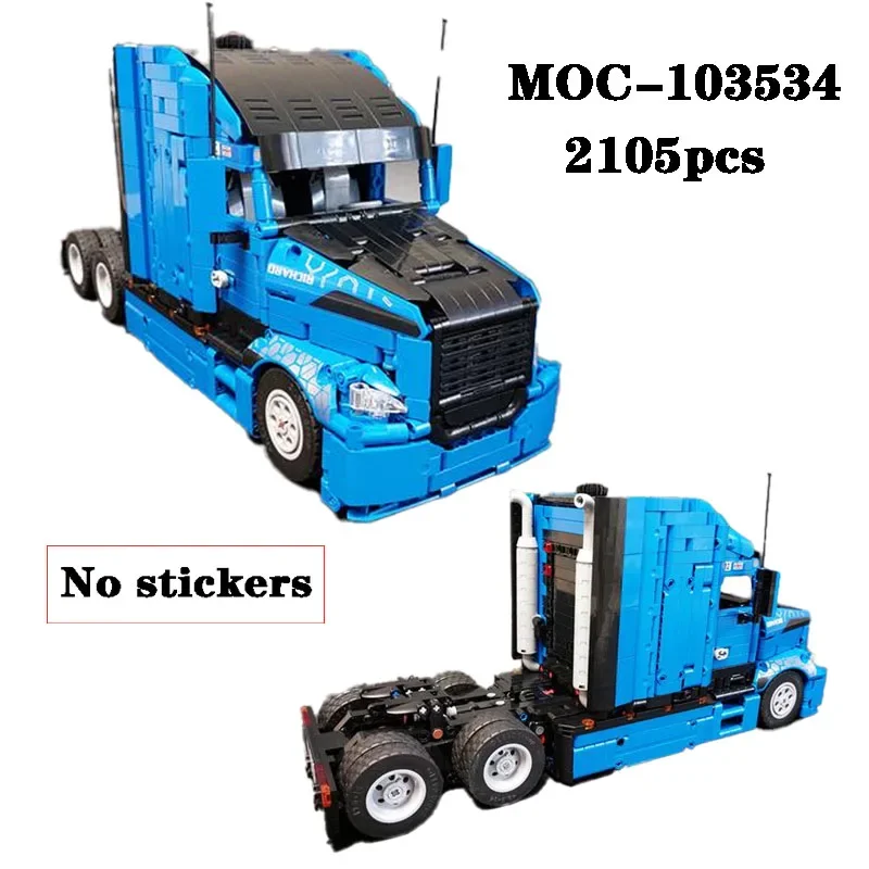 Classic MOC-103534 Super Truck Cargo Puzzle Building Blocks 2105PCS Suitable for 42123 Kids Building Block Toy Birthday Gift