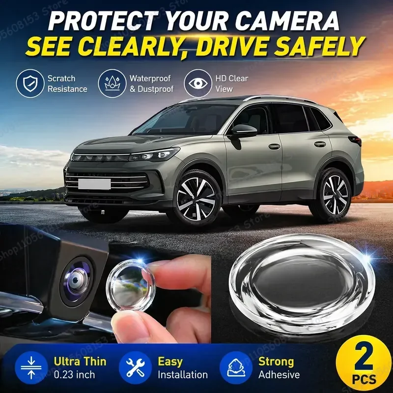 For Volkswagen Tiguan 2016-2026 360 Degree Reverse Camera Cover Anti Scratch PC Lens Protector Stickers for Backup Camera