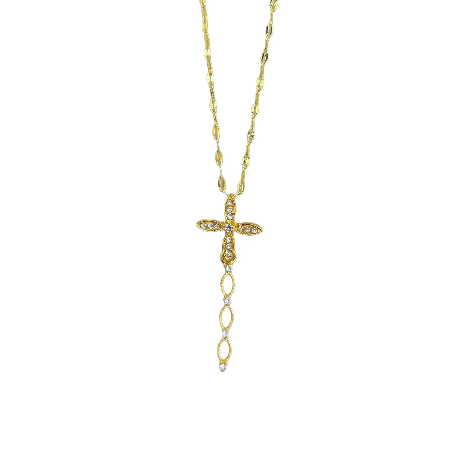 قلادة بوصلة الشمس مع قلادة صليب ونجمة سلسلة طبقات أنيقة مجوهرات بوهيمية قابلة للتكديس #6