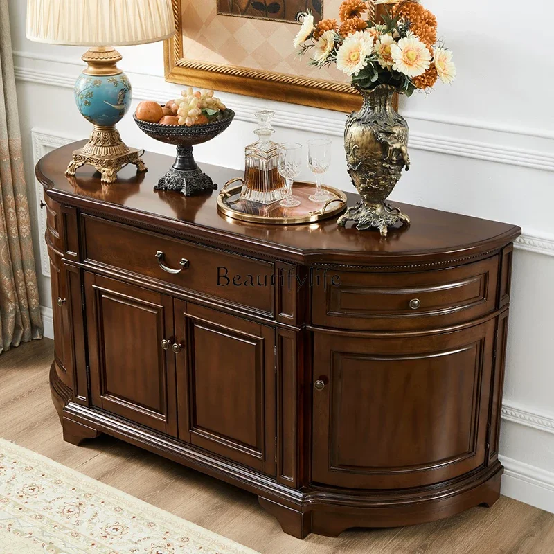 

yj9American simple and beautiful entrance cabinet, semi-round foyer cabinet, storage storage, European style