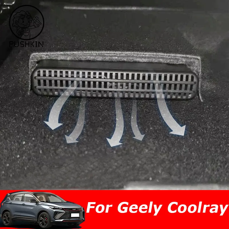 

For Geely New Coolray 2023 2024 2025 Accessories Brand New ABS Car Air Vent Cover Under Seat Air Conditioner Duct Outlet Covers