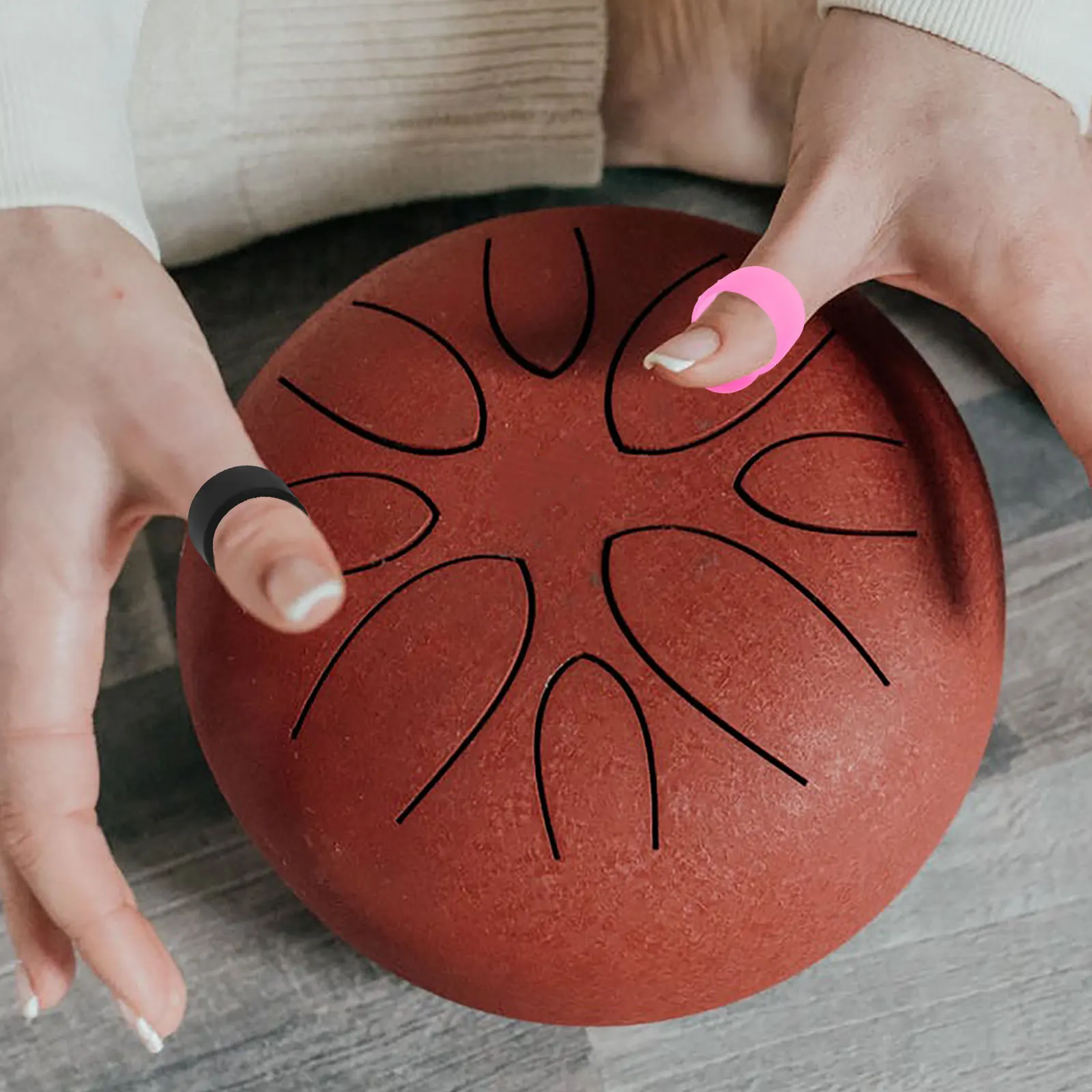 8 قطعة أكمام إصبع من مطاط السيليكون لطبلة يدوية مريحة ومتينة وناعمة ومقاومة للاهتراء ملحقات قرع موسيقية