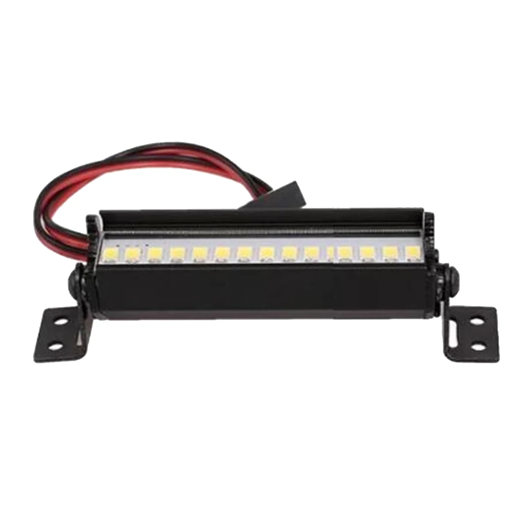 

Металлическая светодиодная балка на крышу для радиоуправляемых краулеров, 12 светодиодов, для имитационных машин-внедорожников 1/10, аксессуары для ночной езды