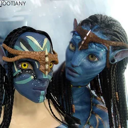Iootiany Movie Blue Skin Cosplay Mask Latex With Hair Mask For Adult Halloween Carnival Role Play Party Costume Mask Props 2025