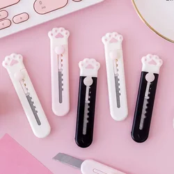 Kawaii Cat Paw Utility Knife Art Box Paper Cutter Cute Craft Stationery Scalpel Blades Letter Envelope Opener School Office