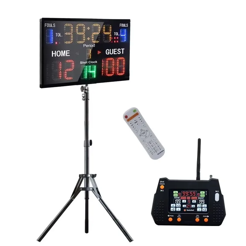 Electronic LED Digital Scoreboards Are Suitable for Indoor Gyms, Basketball Courts, Training Sports Events, and Scoring Devices