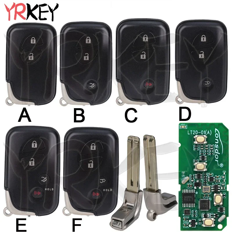 Lonsdor LT20-01EN Universal for Toyota RAV4 Prado Corolla Camry for Lexus ES IS LS Keyless 4D Chip 312-434Mhz Smart Remote Key