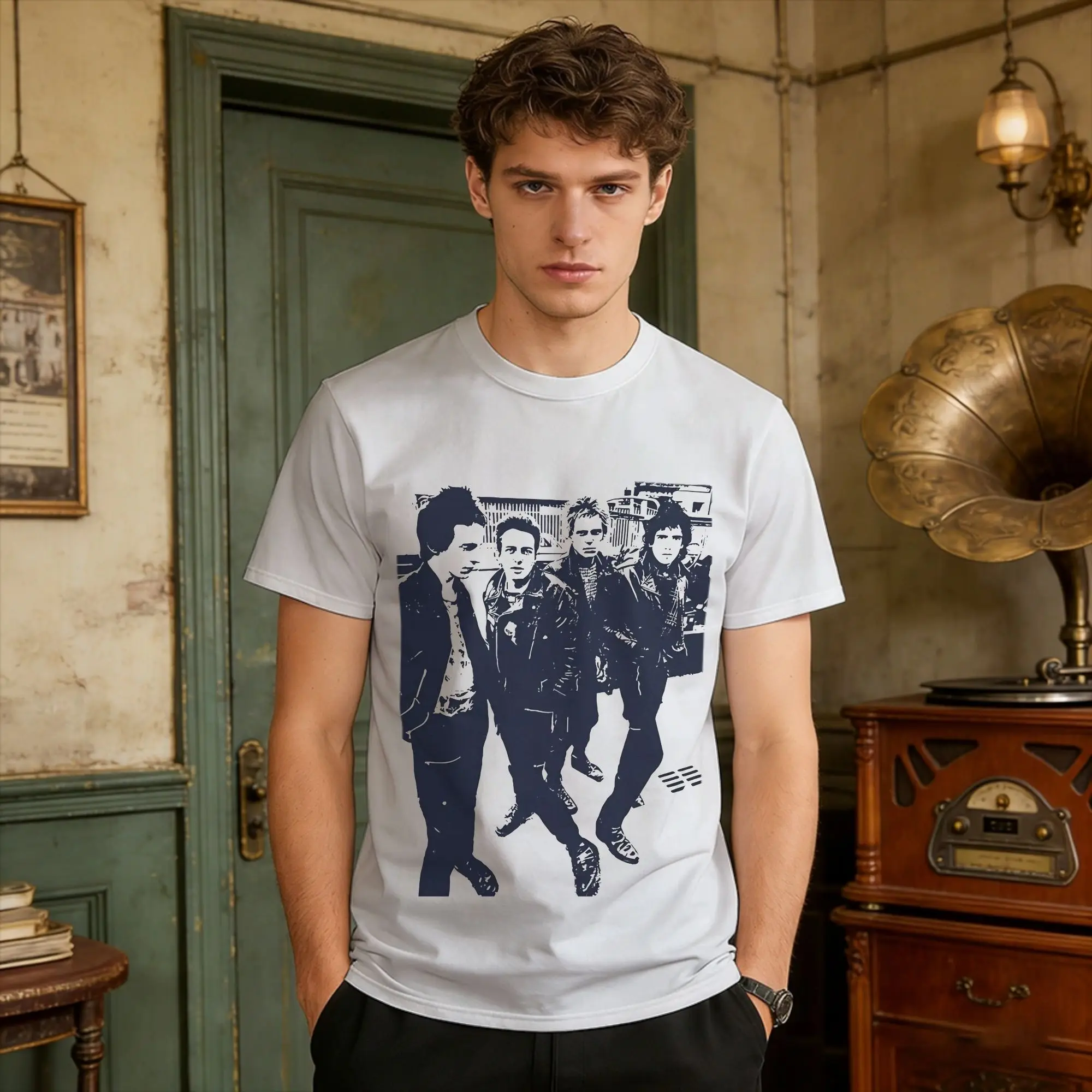 The Clash Classic T Shirt Men's  Y2K Basic T-Shirts Summer O Neck Hip Hop Tees Custom Logo Oversize Tops