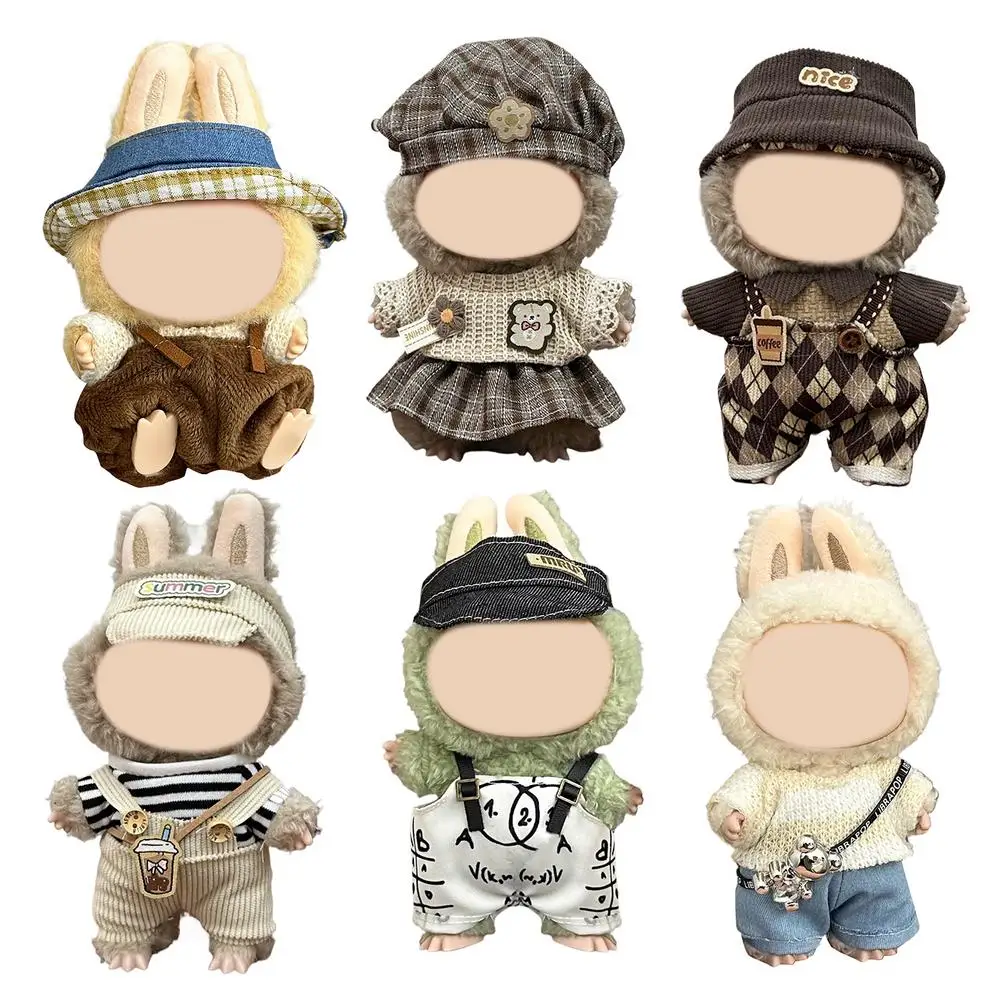 

1 Set Mini Doll's Clothes Outfit Accessories For 17cm Labubu Cotton Doll Replacement Suit Clothing Gift