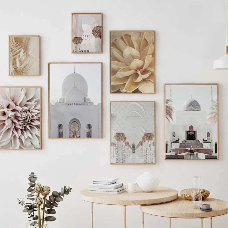 

Taj Mahal Posters And Prints Islamic Religious Build Muslim Canvas Painting Wall Art Nordic Mosque Paintings Room Home Decor