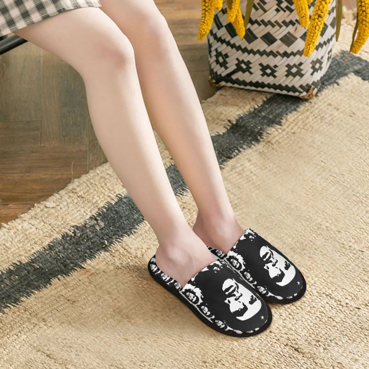 Custom Hero Che Guevara Memory Foam Slippers Women Soft Warm Cuba Cuban Socialism Freedom House Slippers