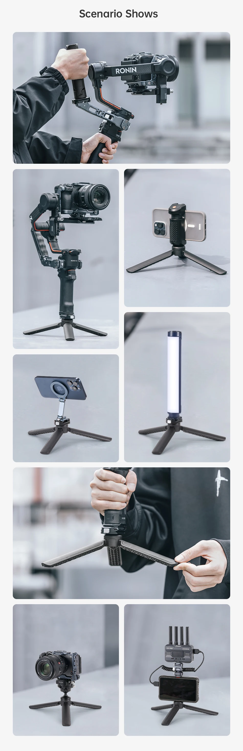 Ulanzi falcam treeroot schnell öffnendes Desktop-Stativ max. Last 5kg mit universeller Schnitts telle für Smartphone-Kamera-Video licht – Detail 7