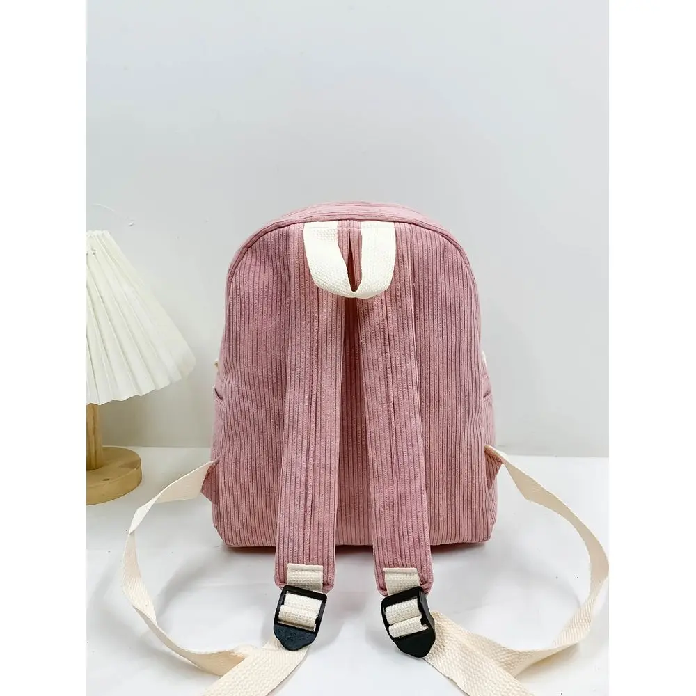 Minimalist Corduroy Classic Backpack For Teen Girls Women College Students,WhiteCollar Workers Perfect For,College,Work,Busines
