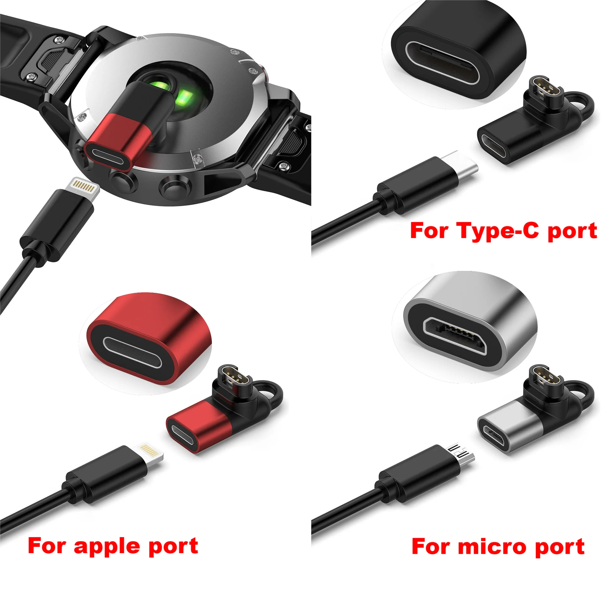 Charging adapter for Garmin Fenix 7/6/5 Venu 3/3S  Forerunner 965/955/745 Vivoactive5/4/3 charging adapter instinct converter