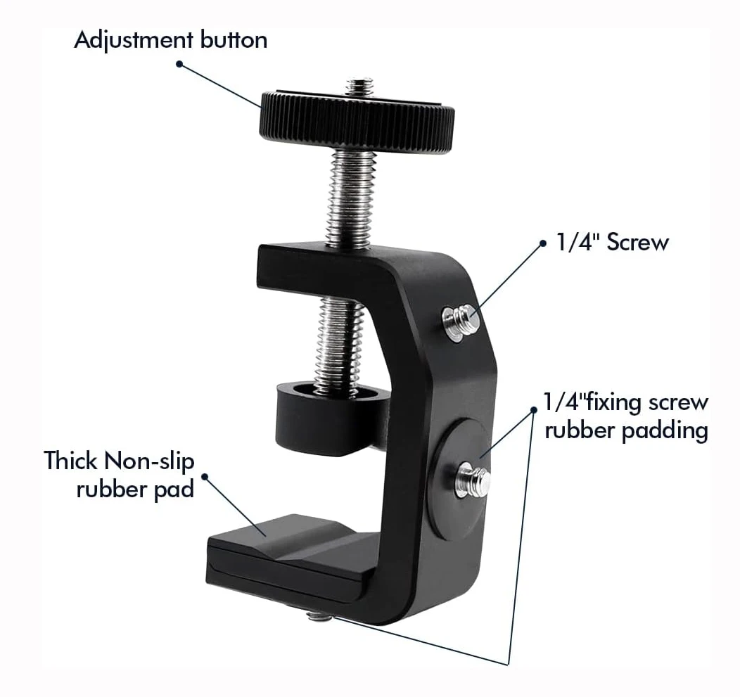 New Photography C Clamp Camera Clamp Mount with 1/4