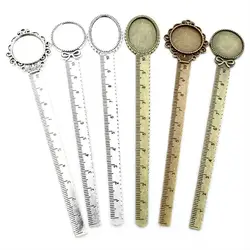 Antique Bronze Bookmark Cabochon Base Cameo Dome Blanks Bezel for 20mm Glass Charm Pendant DIY Jewellery Making Supplies
