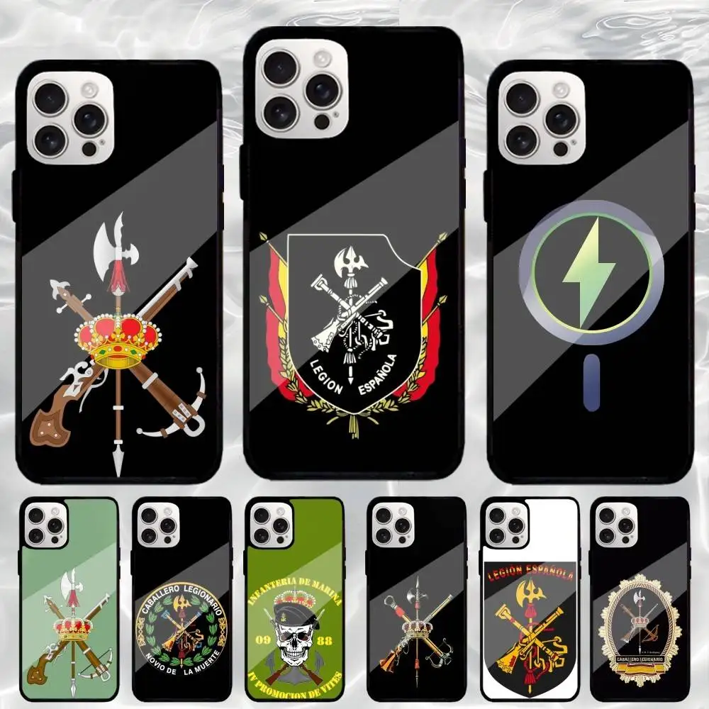 

S-Spanish Legion Logo Phone Case For iPhone17,16,15,14,13,12,11 Plus,Pro Max Magnetic For Magsafe Wireless Charging