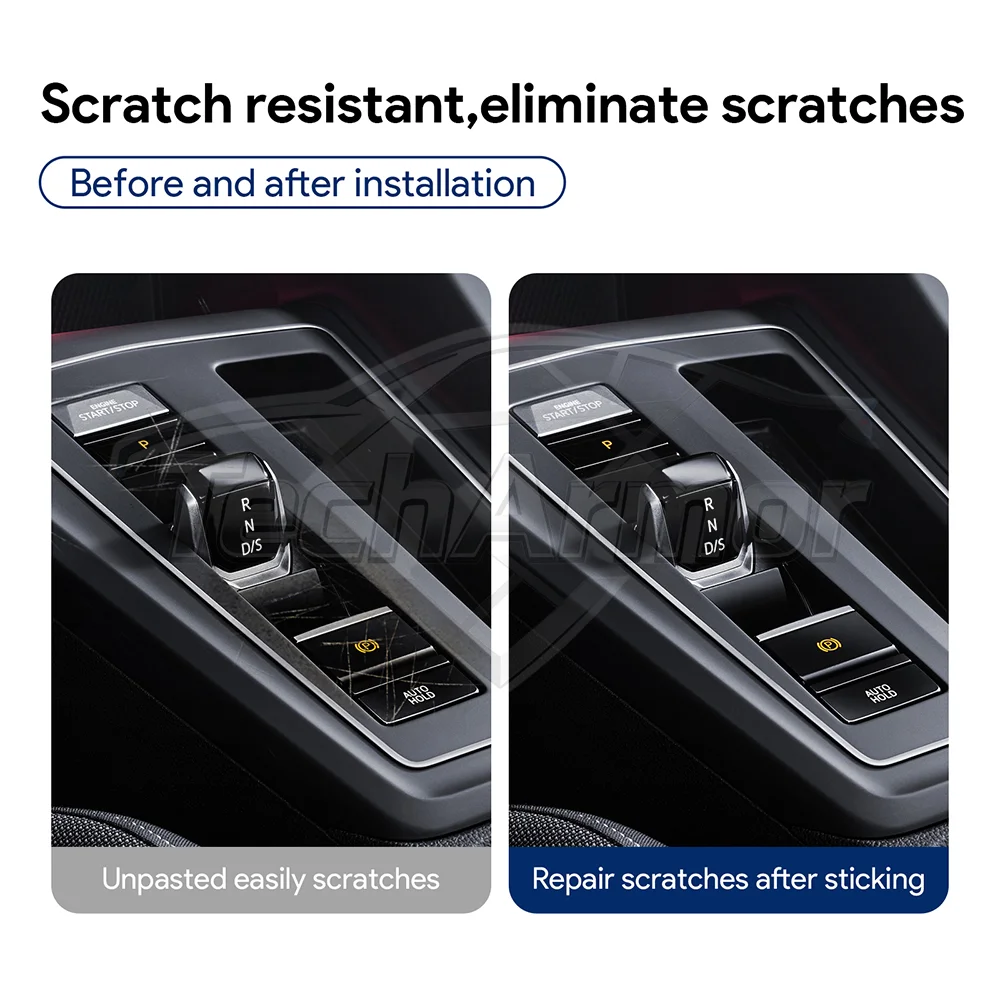 Car Interior TPU Protector Anti-scratch Film For VW Golf 8 21-24 Auto Protective Transparent Tear-resistant Sticker Accessories