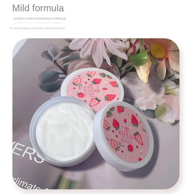 RISYAL 32 pz/scatola forniture speciali per la rimozione delle unghie usa e getta naturale sicuro smalto per unghie rimozione della colla asciugamano pezzo per unghie strumenti per Manicure