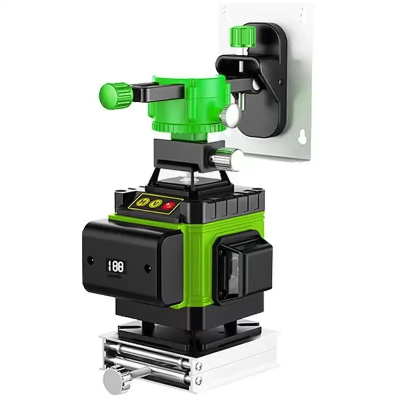 12 /8 Lines Laser Level set Green Light High-precision Automatic Line-laying Stick Wall Instrument Construction Tools Set