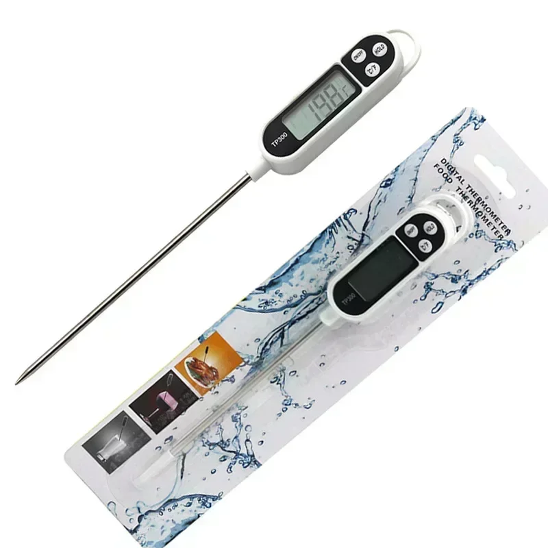 2pcs TP300 food probe type electronic thermometer, pen type barbecue BBQ