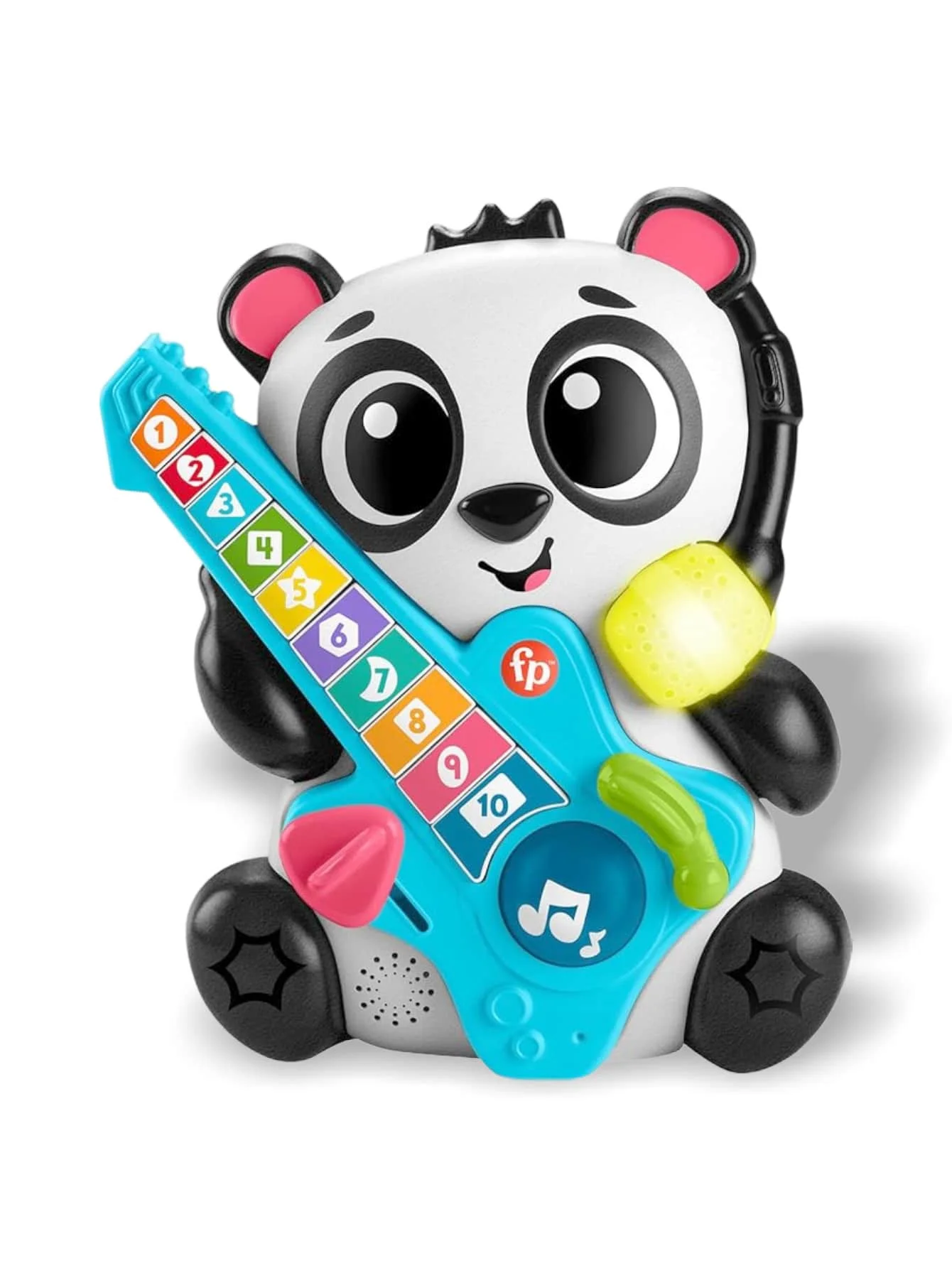 Mattel Fisher‑Price Link Squad Jam & Count Panda Interactive Musical Baby Toy, Learning Plaything With Fun Lights, Songs & Counting Phrases, Educational Toddler Toy For Kids Ages 9+ Months, Ideal Birthday & Holiday Gift For Infant Boys And Girls