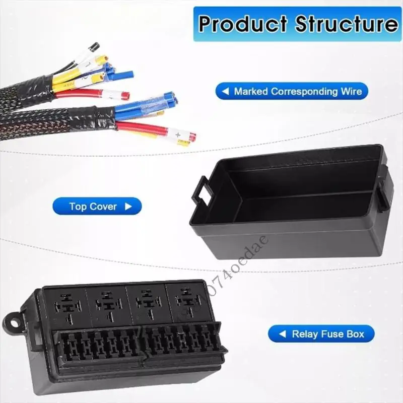 

0XXC 4 Pin/5 Pin 12V Automotive Truck Relays Box 4 Relays Pre Double