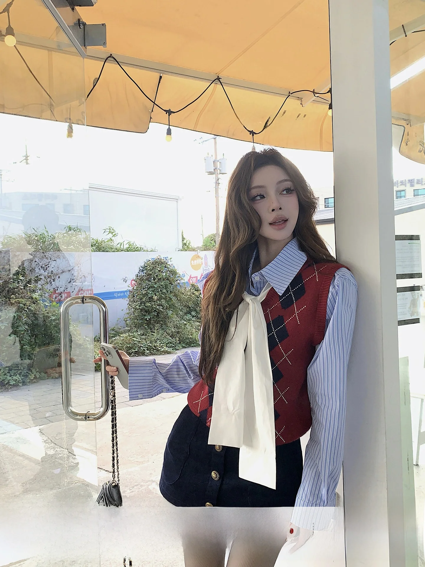 

Женский вязаный жилет Red Diamond в клетку, новый, с V-образным вырезом, стандартной длины, производство Китай