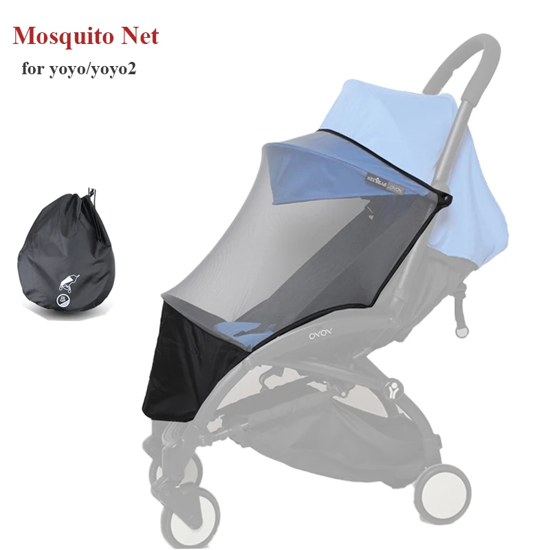 Accesorios para cochecito de bebé, mosquitera para Yoyo Yoyo2 con bolsillo para el pie, Material 1:1, protección contra insectos voladores, cubierta de malla de verano