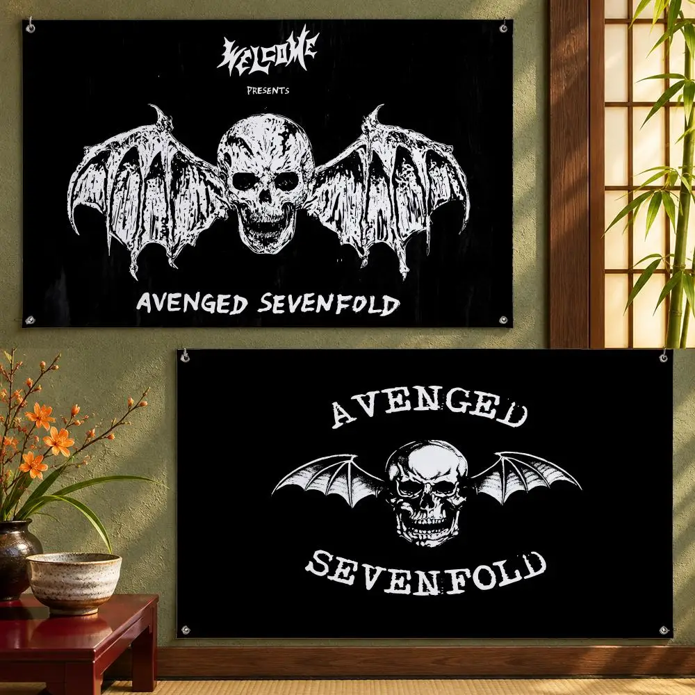 Avenged Sevenfold Flags Wall Hanging With 4 Grommets For Bedroom Dorm Room Garden Party