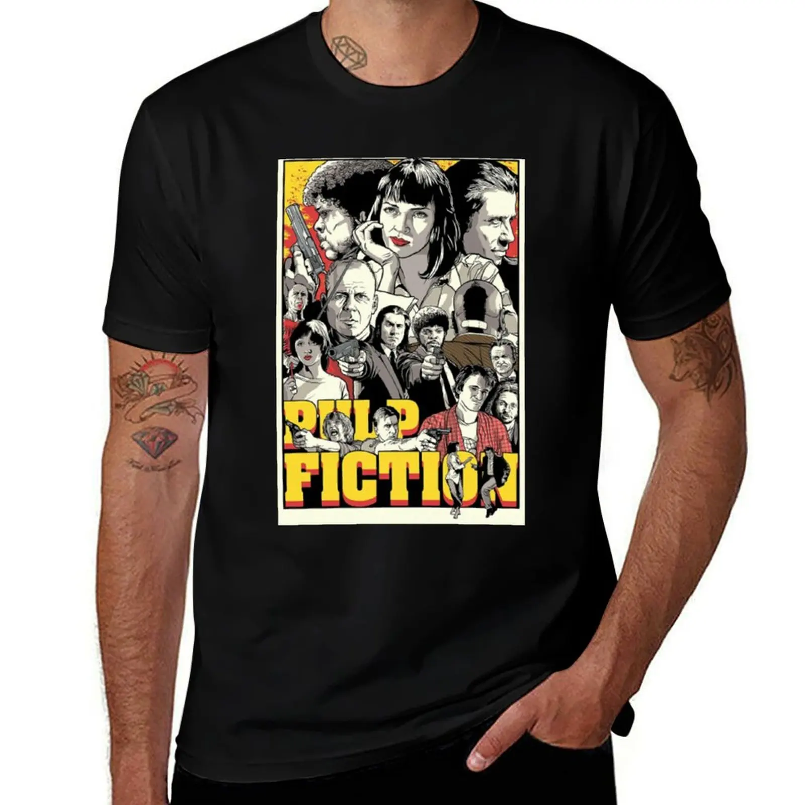 

All Character Art Pulp Movies Fiction Funny Gift T-Shirt men t shirt cotton 100% t shirts designer