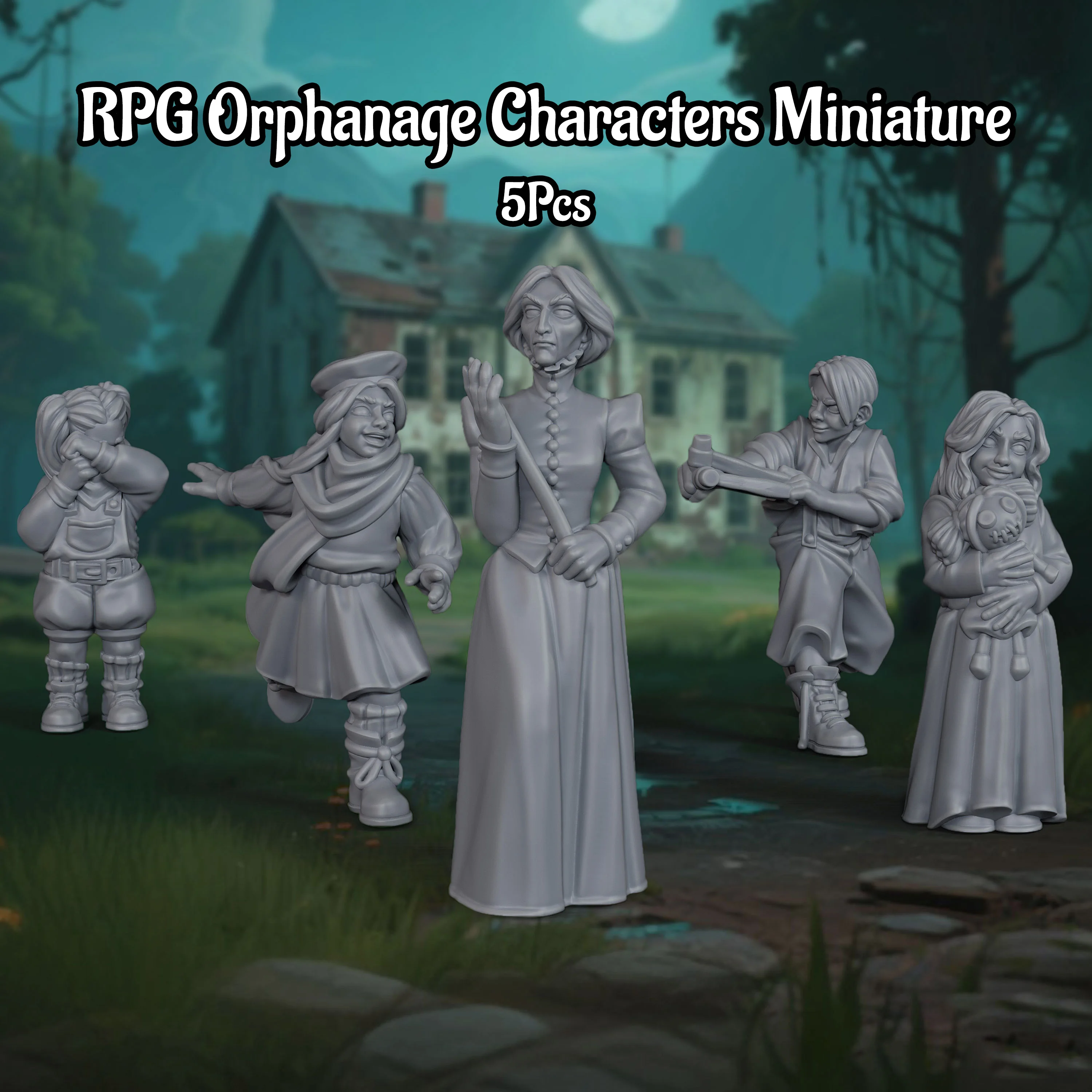 

RPG Orphanage NPC Set – Forgotten Towns & Abandoned Orphanages for Tabletop Adventures, Collectible Storytelling