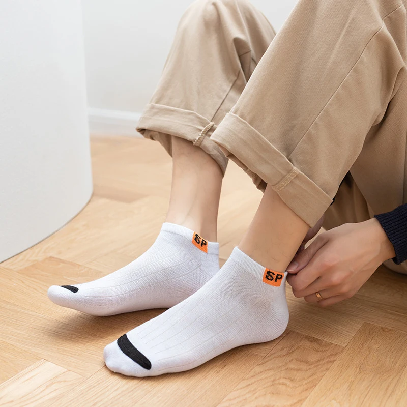 10pieces=5pair/lot Summer Cotton Men Short Socks Fashion Breathable Boat Socks Comfortable Casual Socks Male Soft Meias
