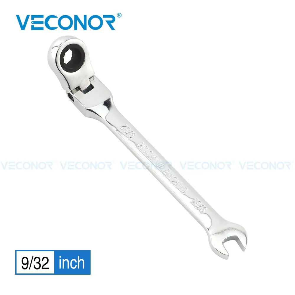 1pc 9/32 Inch Imperial Size Ratchet Wrench Spanner Flexible Head Universal Hand Tools Car Repair Tool