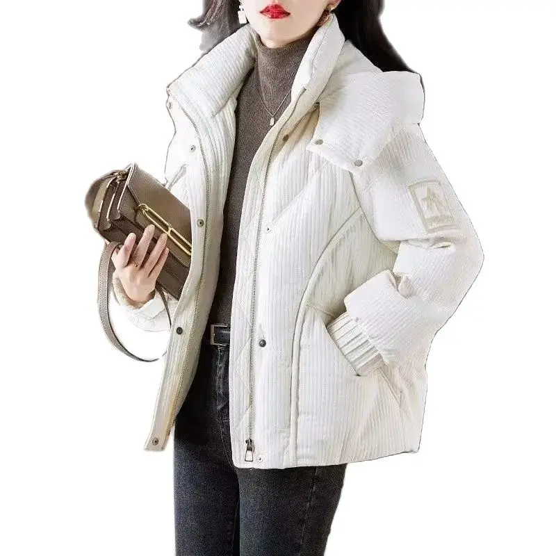 Down Cotton-Padded Jacket Keep Warm 2024 New High-Grade Coat Girl Pie Overcomes Winter thicken Overcoat