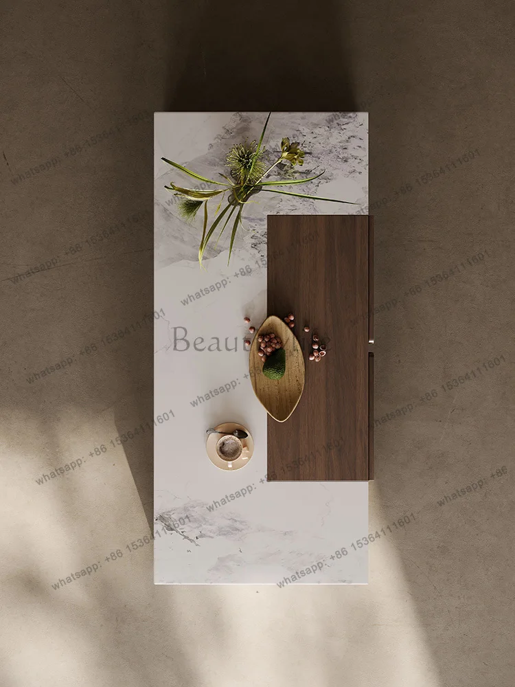 Slate coffee table Italian minimalist rectangular living room modern minimalist  designer Factory Direct