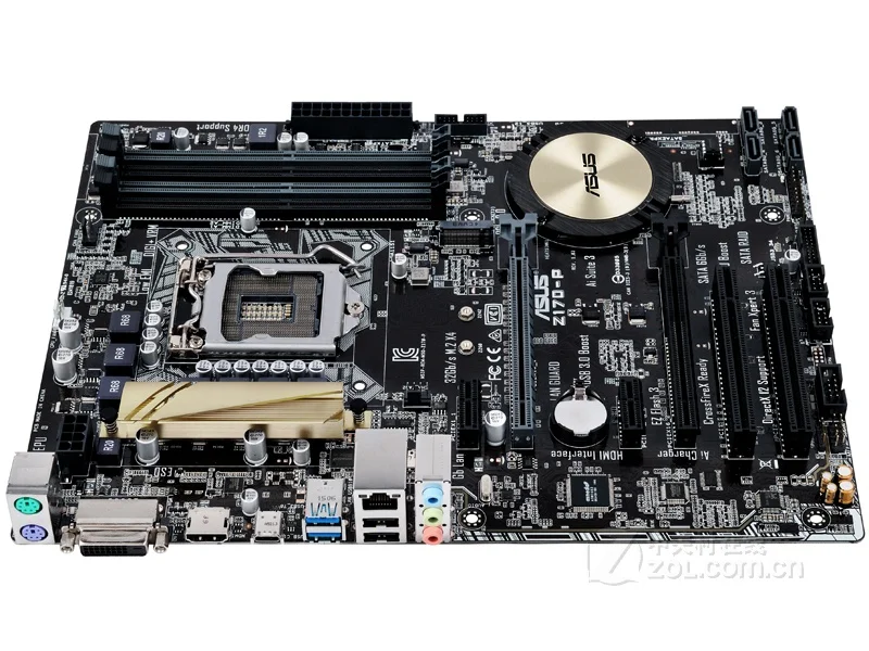  Asus Z170-P Desktop Motherboard Z170 Socket LGA 1151 i7 i5 i3 DDR4 64G M.2 SATA3 USB3.0 ATX Used