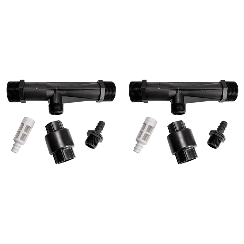 2Pcs 2 Inch Venturi Fertilization System Male Thread Irrigation Venturi Automatic Fertilizer Injector Fertilizer Syringe