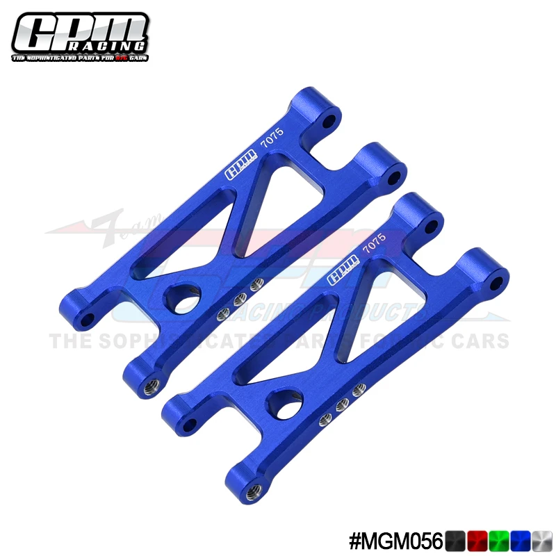 Brazos de suspensión inferiores traseros de aleación GPM 7075 para ARRMA 1/14 Mojave Grom Mega 380