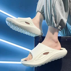 New Stylish Men Home Slides Male Slippers Outdoor Soft Sole Comfortable Men Summer Shoes For Unisex Massage Shoes 36-45