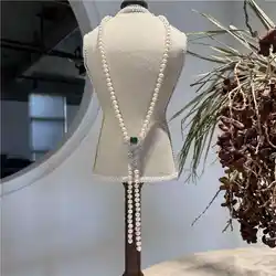 Natural freshwater pearl CZ Pendant Handmade Lady Gifts