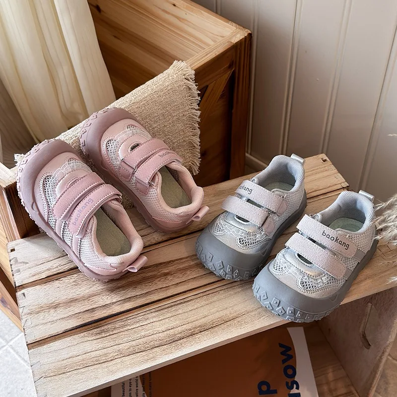 

2026 Children Soft Breathable Mesh Breathable Sneakers Spring Autumn Boys Girls Casual Sport Shoes School Toddler Slip-on Shoes