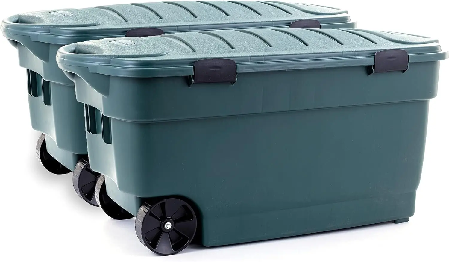 

ECOSense Wheeled Storage Totes, 40 Gal Pack of 2, Durable and Reusable Bins with Latching Lids for Garage or Home Org